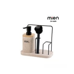 MİEN O/6 POLYRESIN HAZNELİ SIVI SABUNLUK BEJ