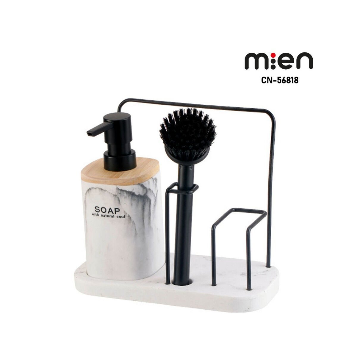 MİEN O/6 POLYRESIN HAZNELİ SIVI SABUNLUK BEYAZ