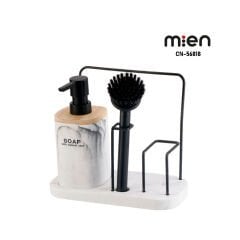 MİEN O/6 POLYRESIN HAZNELİ SIVI SABUNLUK BEYAZ