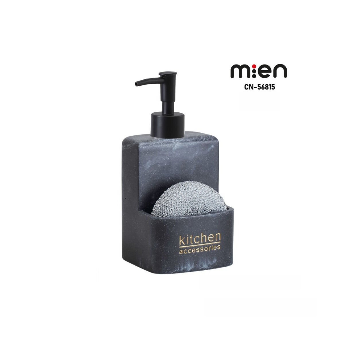 MİEN E/1 POLYRESİN HAZNELİ SIVI SABUNLUK SİYAH