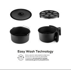 Karaca Air Pro Cook XL 2 in 1 Konuşan Airfryer Black Copper 4 Kişilik