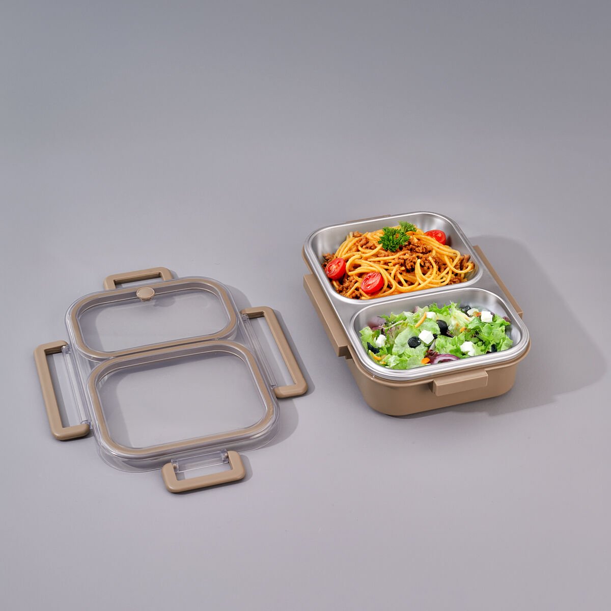 Aryıldız Bento Lunch Box 2 Bölmeli Haki