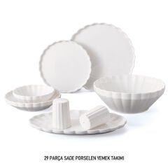 MİEN A/9 29 PARÇA SADE PORSELEN YEMEK TAKIMI SETİ