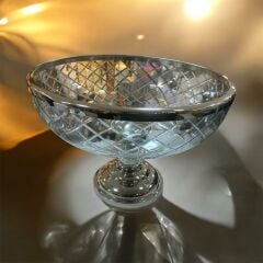 LAMEDORE DC AYAKLI YUVARLAK MEYVELIK NICKEL 34X34X22 CM