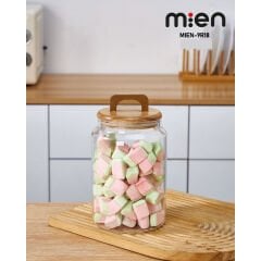 MİEN AKASYA KAPAKLI BOROSİLİKAT CAM KAVANOZ 1600 ml