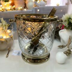 LAMEDORE DC MAŞALI BUZ KOVASI GOLD 21,5X15X18,5 CM