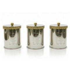 DecoVien 3’lü Çelik Çay Kahve Şeker Kavanoz Seti