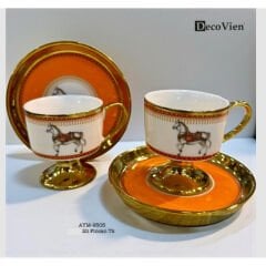 DecoVien 2 Kişilik Porselen Kahve Fincan Takımı | 90 ml