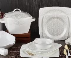 ARYILDIZ AR45004 BONE 60 PRÇ KARE YEMEK TAKIMI