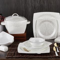 ARYILDIZ AR45004 BONE 60 PRÇ KARE YEMEK TAKIMI