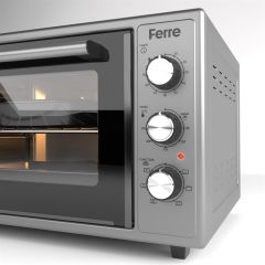 FERRE 45-630-ML ÇİFT CAMLI METALİK GRİ MİNİ FIRIN 45 LİTRE