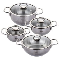 Aryıldız Nova Çelik Tencere Set 8 Parça
