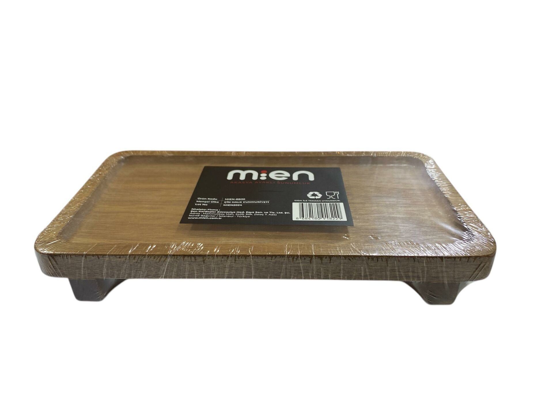 MİEN AKASYA AYAKLI DİKDÖRTGEN SUNUMLUK