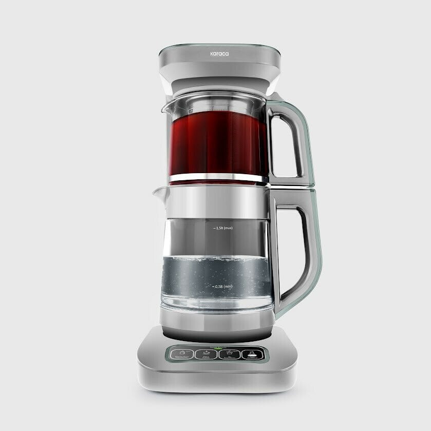 Karaca Çaysever Robotea Pro 4 in 1 Konuşan Cam Çay Makinesi Soft Green