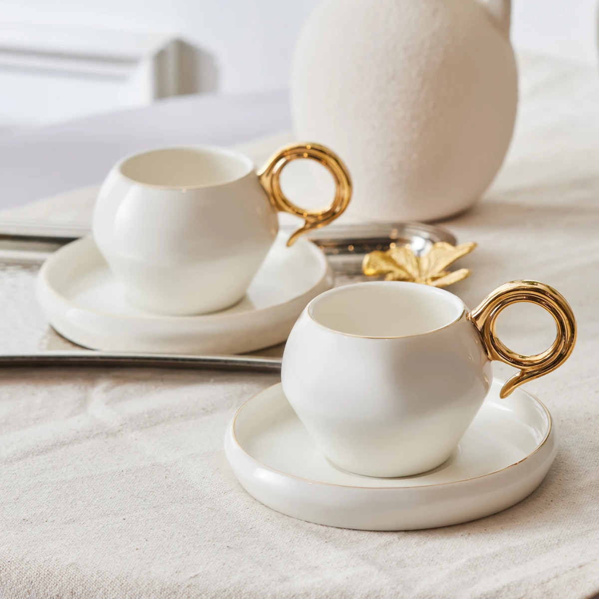 Karaca Venüs Gold 2 Kişilik Kahve Fincan Takımı 135 ml