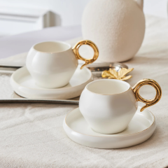 Karaca Venüs Gold 2 Kişilik Kahve Fincan Takımı 135 ml