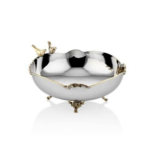 LAMEDORE BLACK PEARL KUSLU  GENIS BUYUK BOY DEKORATIF KASE 24X24X10 CM