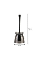 Primanova Duo Şeffaf Siyah Gövde Sap Opak Siyah Tuvalet Fırçası