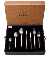 Karaca Thor 84 Parça 12 Kişilik Çatal Kaşık Bıçak Takımı Elegance Kutulu