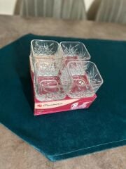 Paşabahçe 4 Adet Kare Timeless Çerezlik, Sosluk, Kase Seti