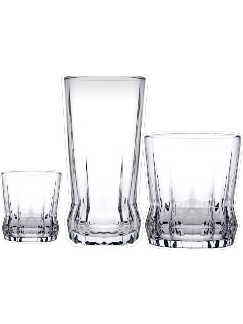 Paşabahçe Gaia 18 Parça Su Meşrubat Bardağı Takımı Modern Tasarım Cam Set