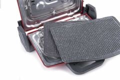 Arnica Ayvalık Granit Izgaralı Tost Makinesi Kırmızı