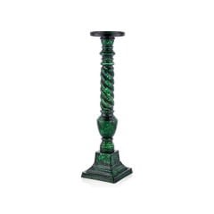 LAMEDORE HELIX LARGE GREEN GLASS CANDLE HOLDER 15X15X54 CM