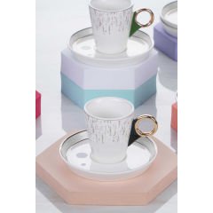 Acar Grove 6 Kişilik Porselen Kahve Fincanı Takımı 90 ml