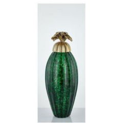 LAMEDORE LINEAL LARGE GREEN GLASS JAR 23X23X55 CM