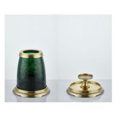 LAMEDORE CONE SMALL GREEN GLASS HURRICANE 21X21X21 CM