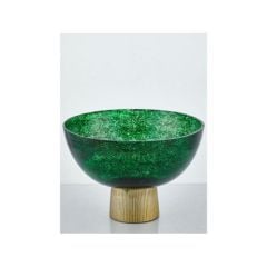 LAMEDORE HEMICYCLE GREEN GLASS BOWL 30X30X20 CM