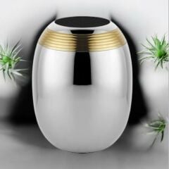 LAMEDORE LINES NICKEL GOLD LARGE VASE 17X17X22 CM
