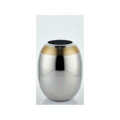 LAMEDORE LINES NICKEL GOLD LARGE VASE 17X17X22 CM