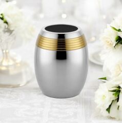 LAMEDORE LINES NICKEL GOLD SMALL VASE 11X11X15 CM
