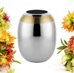 LAMEDORE LINES NICKEL GOLD SMALL VASE 11X11X15 CM