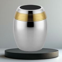 LAMEDORE LINES NICKEL GOLD SMALL VASE 11X11X15 CM