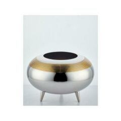 LAMEDORE LINES NICKEL GOLD FAT VASE 25X25X17 CM