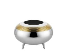 LAMEDORE LINES NICKEL GOLD FAT VASE 25X25X17 CM