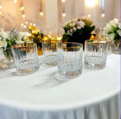 Paşabahçe Elysıa Altın Yaldızlı Kısa 4'lü Bardak 355 cc