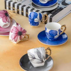Acar Magnolia 6 Kişilik Kahve Fincanı Takımı - 90 ml