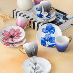 Acar Magnolia 6 Kişilik Kahve Fincanı Takımı - 90 ml