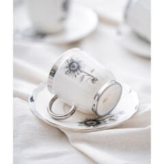 Acar Melody 6 Kişilik Porselen Kahve Fincanı Takımı