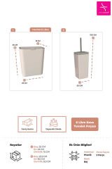 Primanova Flip 2'li Banyo Seti - Bej