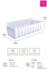 Primanova Deby 2'li Yapışkanlı Banyo Rafı Beyaz