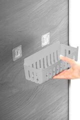 Primanova Deby 2'li Yapışkanlı Banyo Rafı Gri