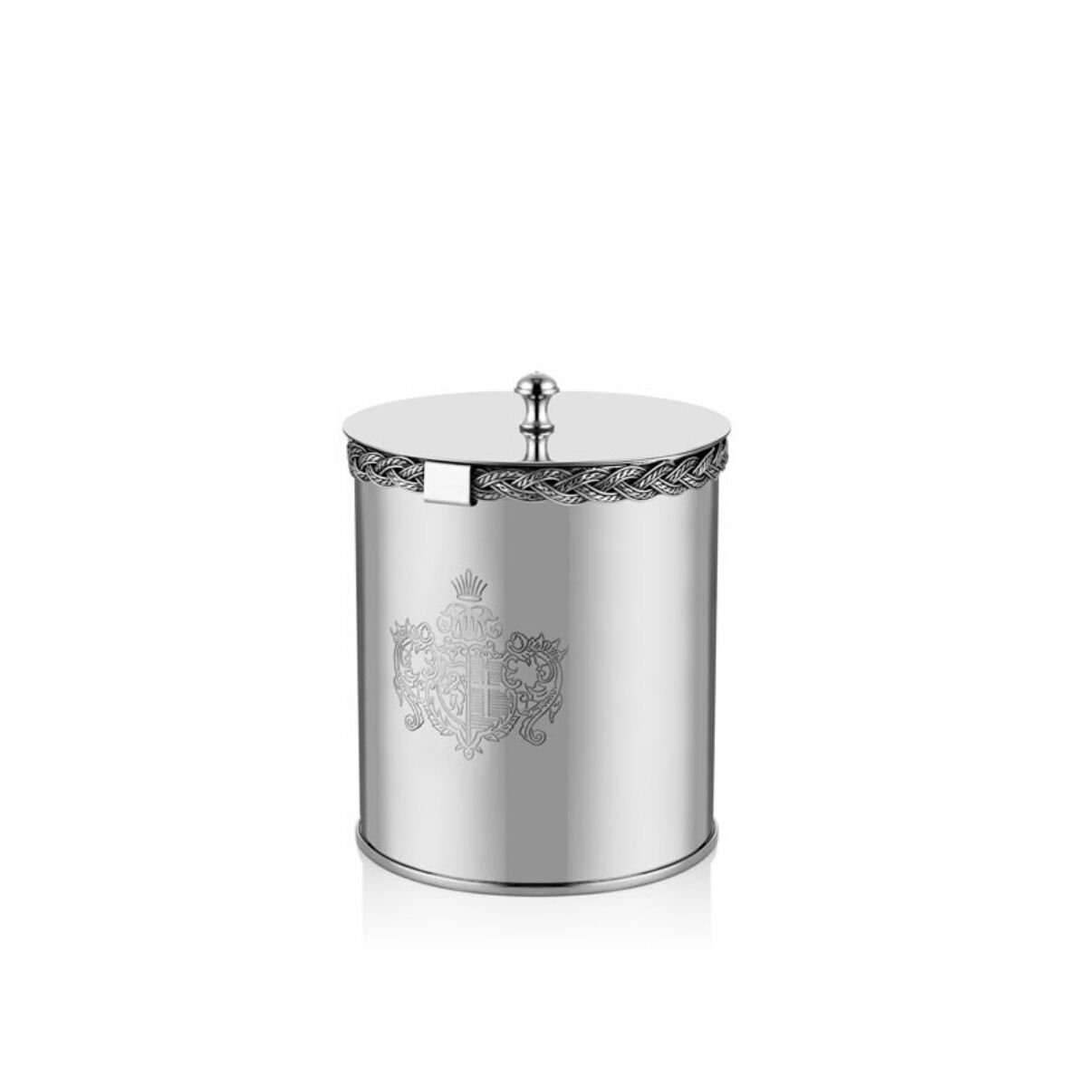 Lamedore Halatlı Küçük Kavanoz 12,5X12,5X20 Cm Full Nickel
