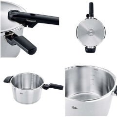 Fissler Vitaquick Premium 6 lt + 3.5 lt Düdüklü Tencere + Cam Kapak