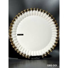 ROYKİNG LINE GOLD YUVARLAK SUNUM TABAK 33 CM