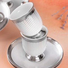 Acar Nova Silver 6 Kişilik Kahve Fincanı Takımı - 90 ml