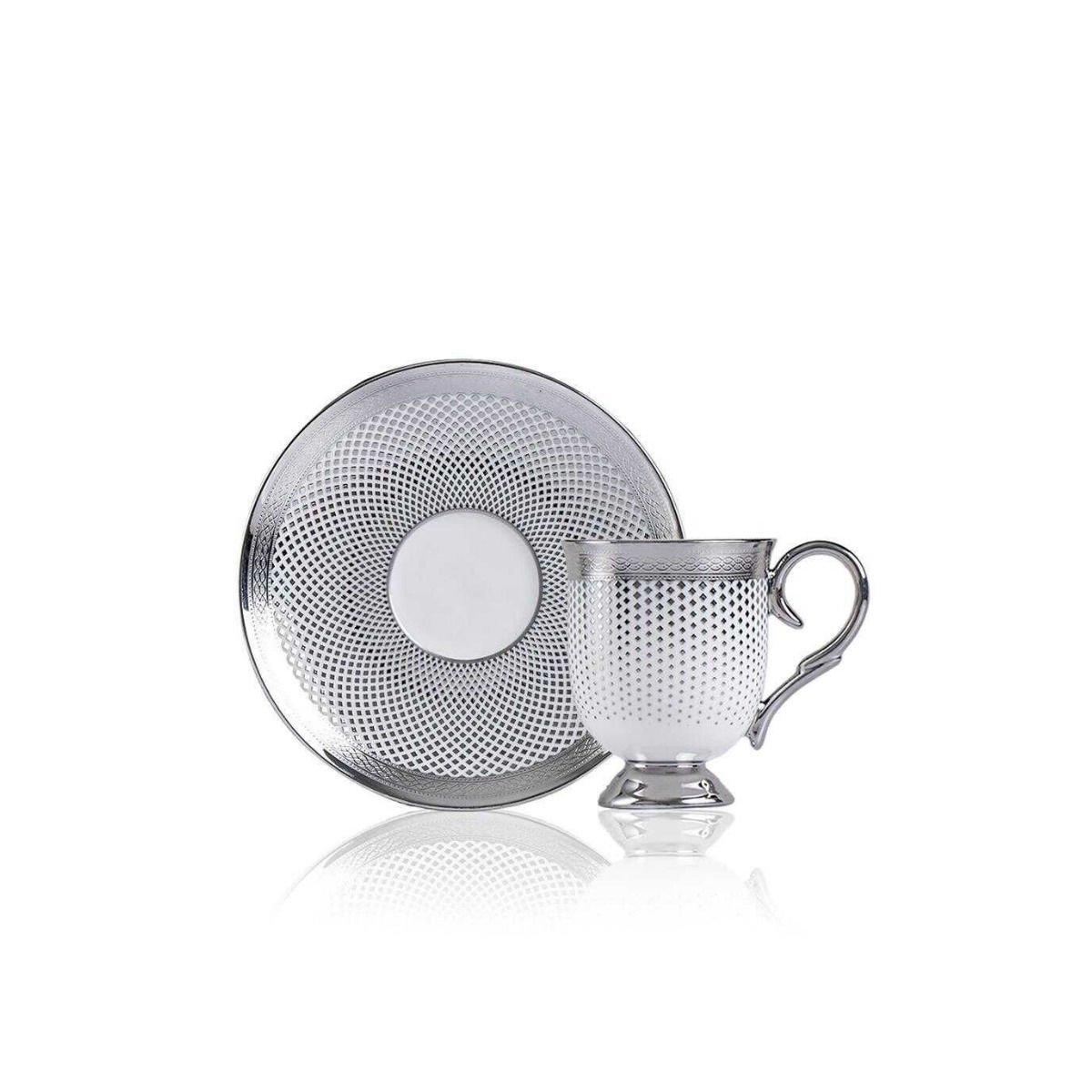 Acar Nova Silver 6 Kişilik Kahve Fincanı Takımı - 90 ml